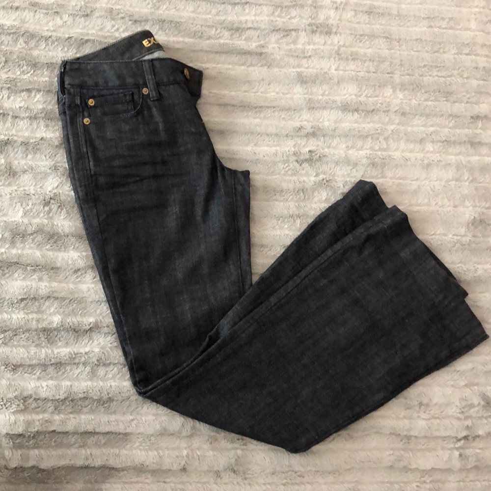 Express Eva Fit and Flare wide leg jeans